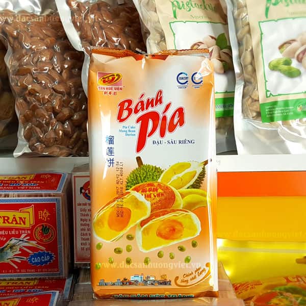 Bánh pía đậu xanh sầu riêng 2 sao Tân Huê Viên 400gr