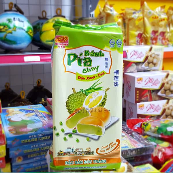 Bánh pía chay lá dứa sầu riêng Tân Huê Viên 400gr