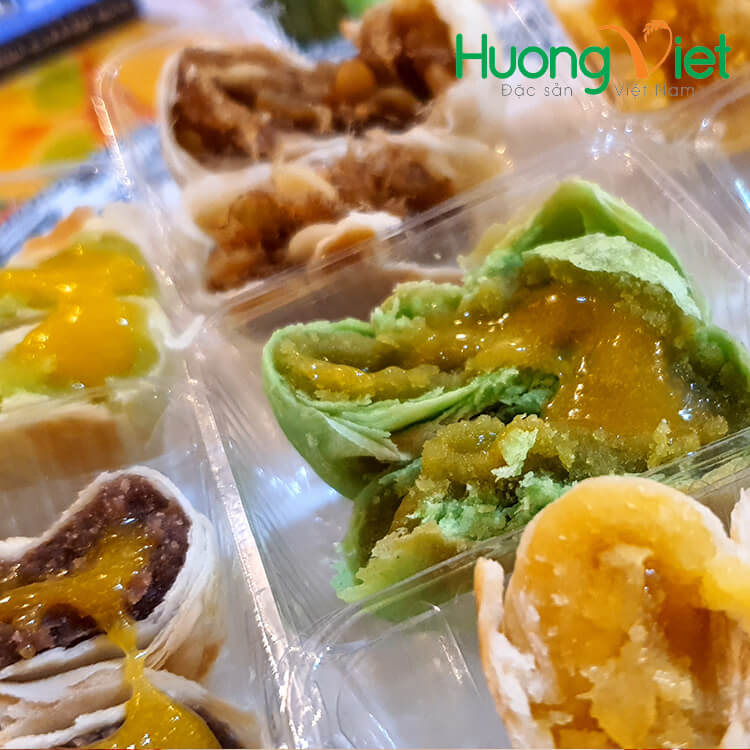 Bánh pía kim sa chay bắp mini Tân Huê Viên 12 bánh (túi 500gr)