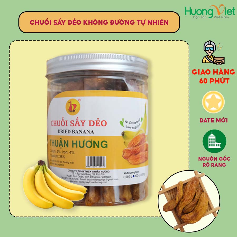 Chuối sấy dẻo 300gr
