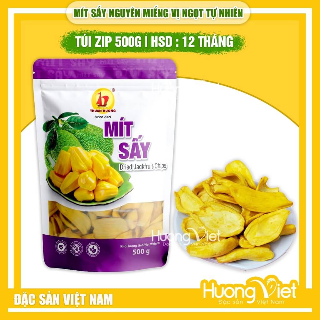 Mít nguyên cánh sấy giòn Thuận Hương - Túi 500gr