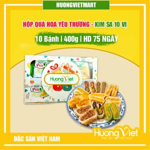 Hộp quà bánh pía mix 10 vị (Bộ sưu tập Hoa Nắng & Yêu Thương)