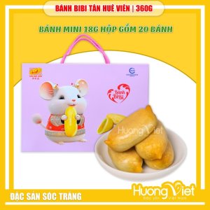 Bánh pía Bibi Tân Huê Viên vị Lá Dứa trứng - Ít ngọt, hộp 360g