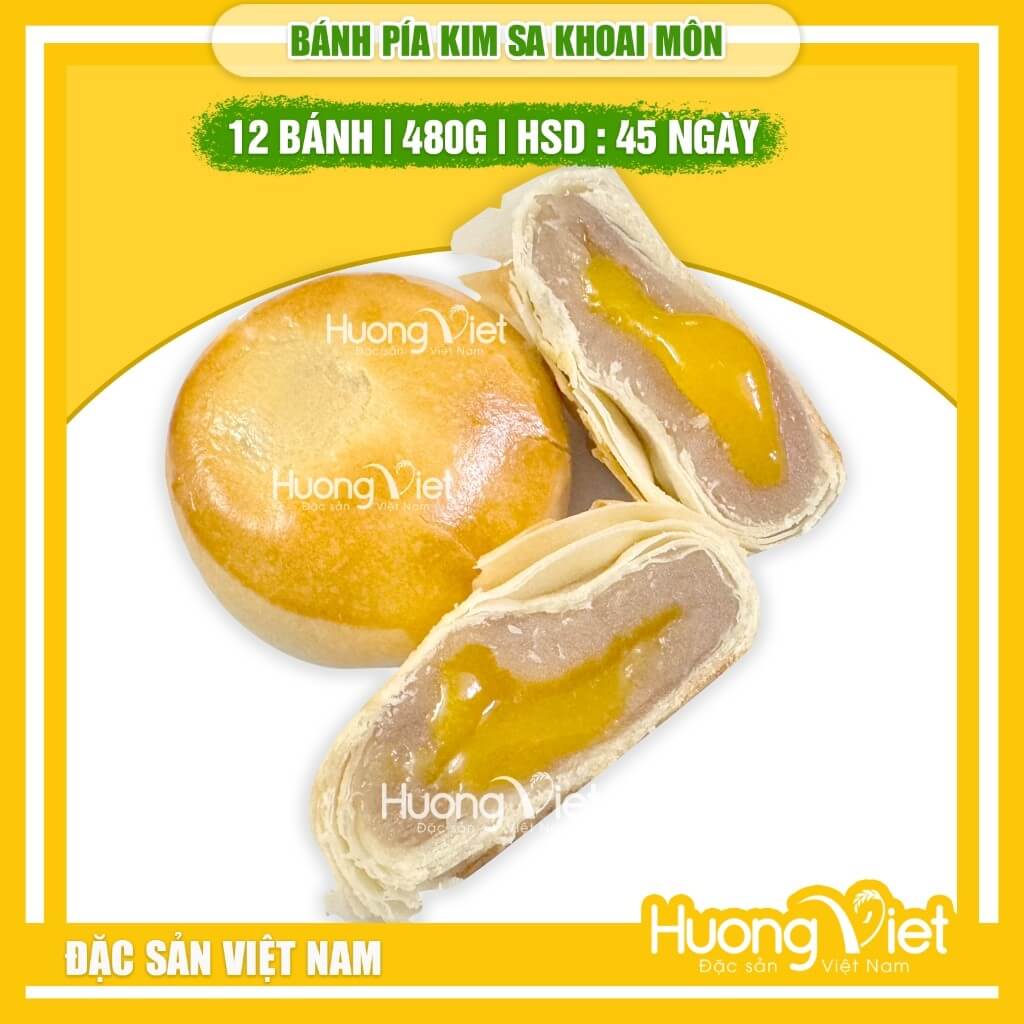 Bánh pía mini Kim sa Khoai môn Tân Huê Viên túi 12 bánh