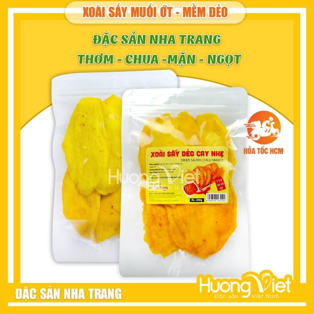 Xoài sấy dẻo muối ớt (Cay - Chua - Mặn) Khánh Trang - Túi 200g