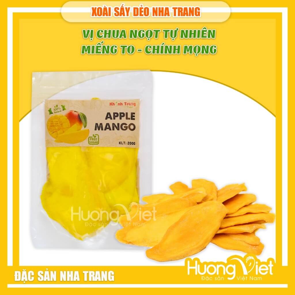 Xoài sấy dẻo Khánh Trang chua ngọt tự nhiên túi 200g
