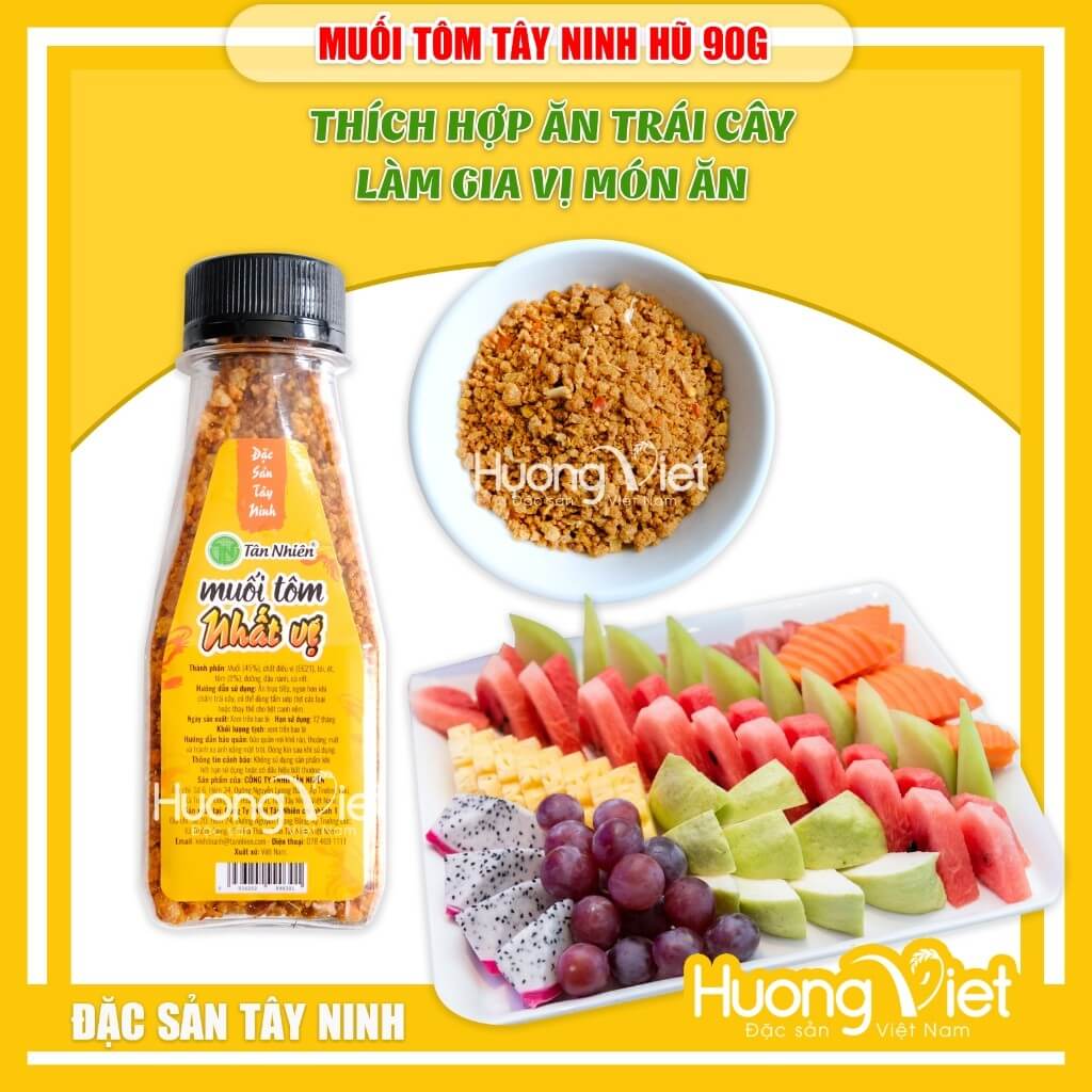 Muối tôm chấm hoa quả Nhất Vị Tân Nhiên hũ 90g