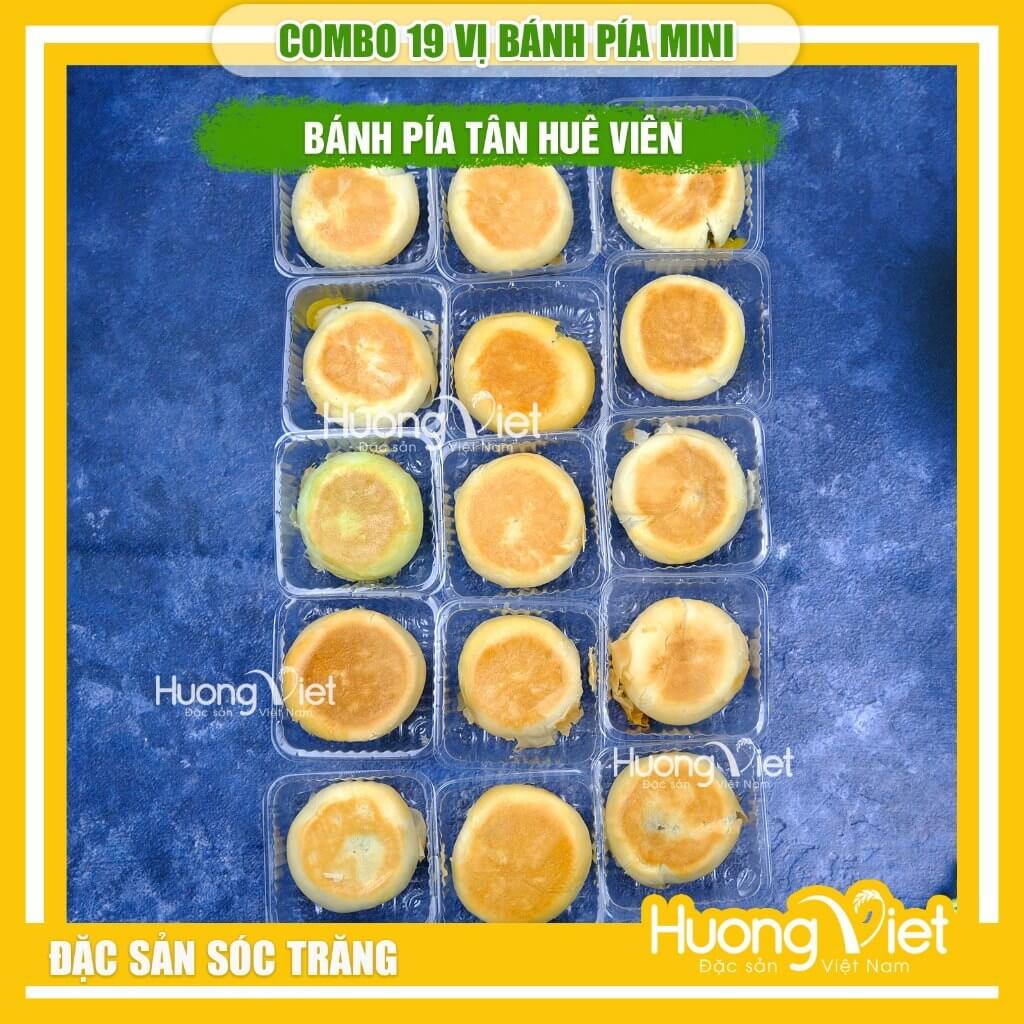 Hộp quà bánh pía "Hoa May Mắn" Tân Huê Viên mix 19 vị mini
