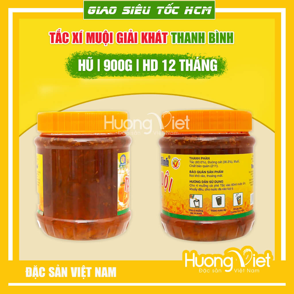 Nước tắc ngâm xí muội Thanh Bình (Hũ 900g)