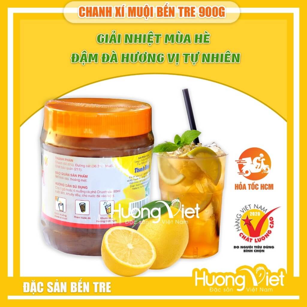 Nước chanh ngâm xí muội Thanh Bình đậm đặc (Hũ 900g)