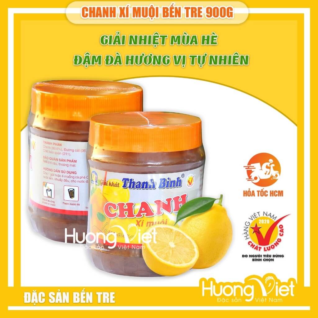 Nước chanh ngâm xí muội Thanh Bình đậm đặc (Hũ 900g)