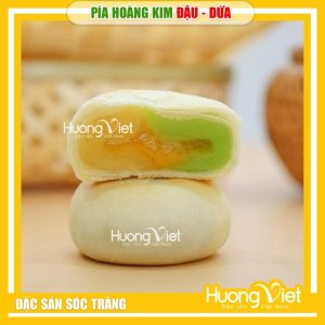 Bánh pía hoàng kim Đậu Xanh - Lá Dứa Tân Huê Viên (Túi 480g)