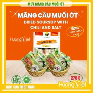 Mãng cầu xiêm sấy dẻo muối ớt 123 Farm ( Túi 270g)
