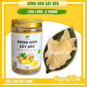 Gừng non sấy dẻo mềm thơm 123Farm (Hũ 125g)