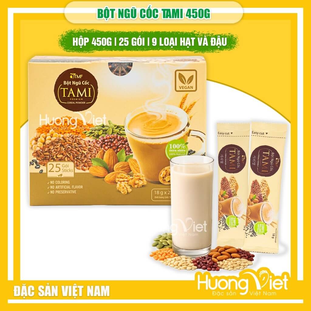 Bột ngũ cốc nảy mầm loại có đường Tâm Minh Foods(25 gói x 18g)
