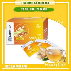 Trà gừng sả dạng túi lọc Lado Tea (Hộp 20 túi)