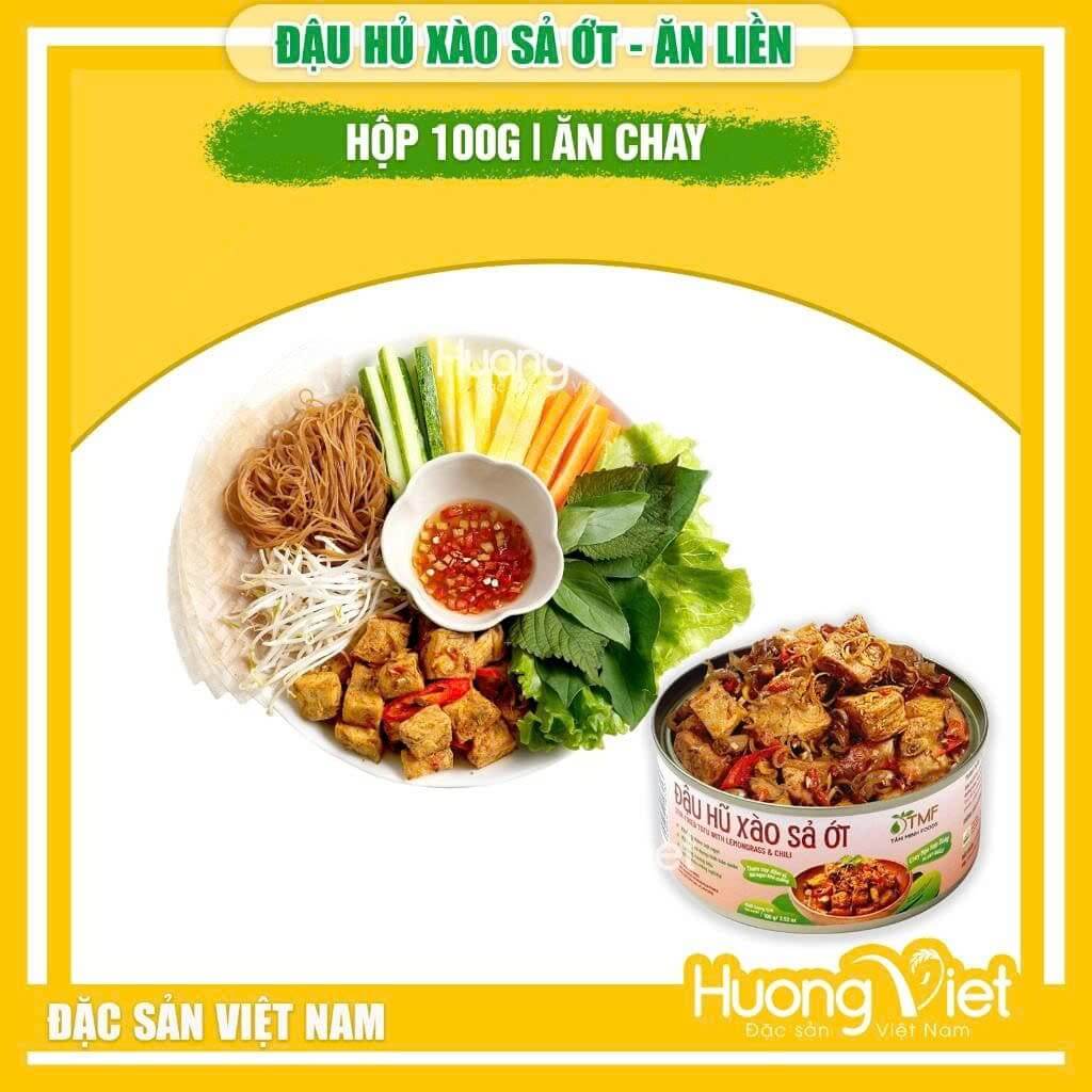 Đậu hũ chay xào xả ớt Tâm Minh Foods (Hũ thiếc 100g)