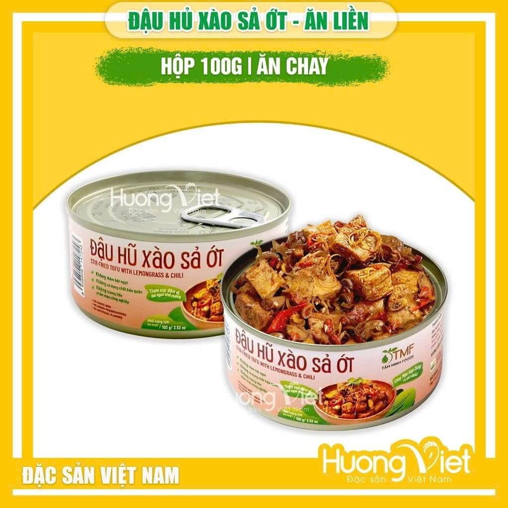 Đậu hũ chay xào xả ớt Tâm Minh Foods (Hũ thiếc 100g)