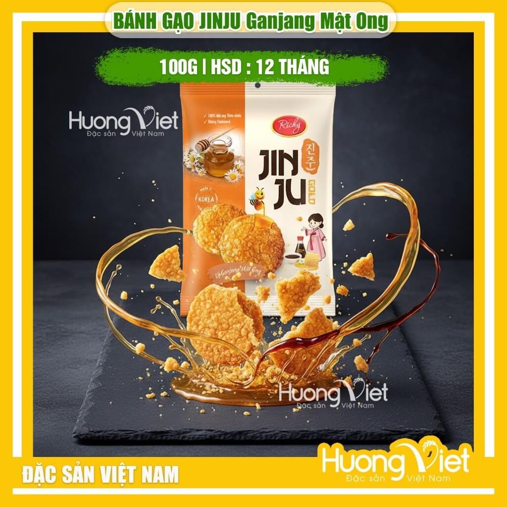 Bánh snack gạo JINJU Mật Ong Richy (Túi 100g)