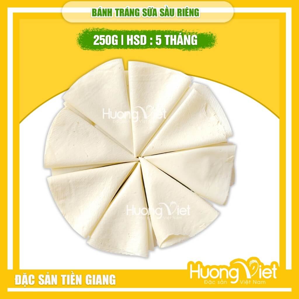 Bánh tráng sữa Hoàng Dung 250g, vị sầu riêng đặc biệt