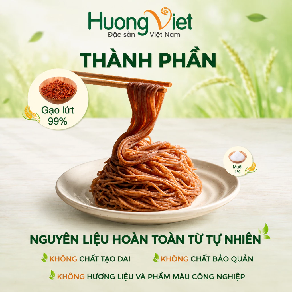 Bún gạo tam sắc rau củ ăn liền Tâm Minh Foods (Túi 450g)