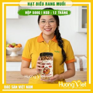 Hạt điều rang muối Vigonuts cao cấp (Hũ 500g)