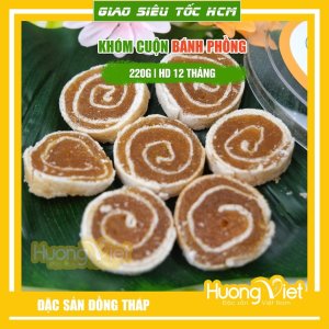 Bánh khóm cuộn Tư Bông đặc sản Đồng Tháp (Hộp 200g)
